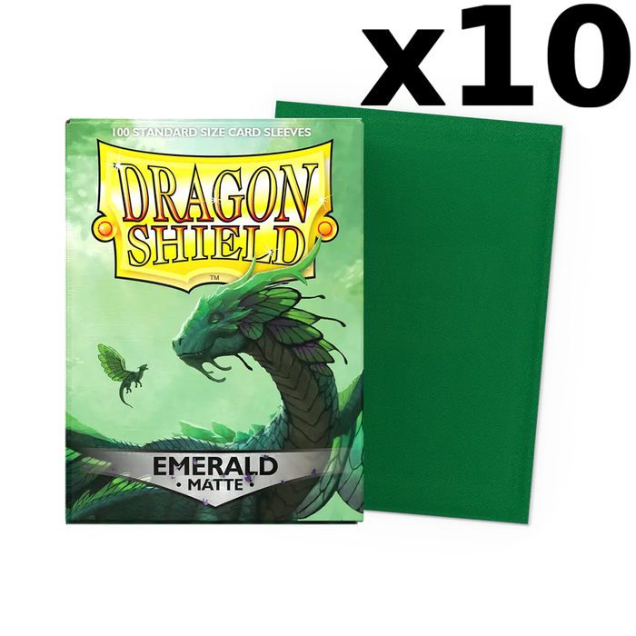 Emerald - Matte Dragon Shield - Display of 10