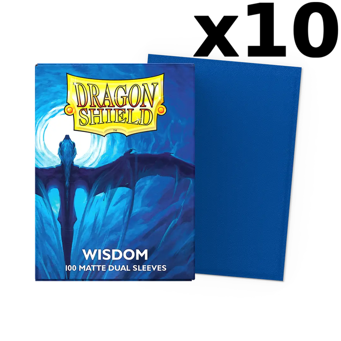 Wisdom - Matte Dual Dragon Shield - Display of 10