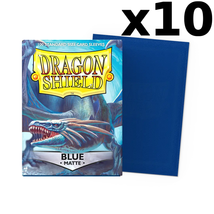 Blue - Matte Dragon Shield - Display of 10