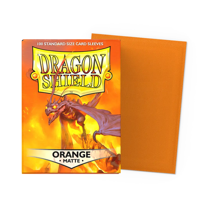 Orange - Matte Dragon Shield 100 Count Sleeves