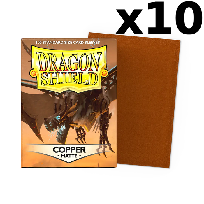 Copper - Matte Dragon Shield - Display of 10