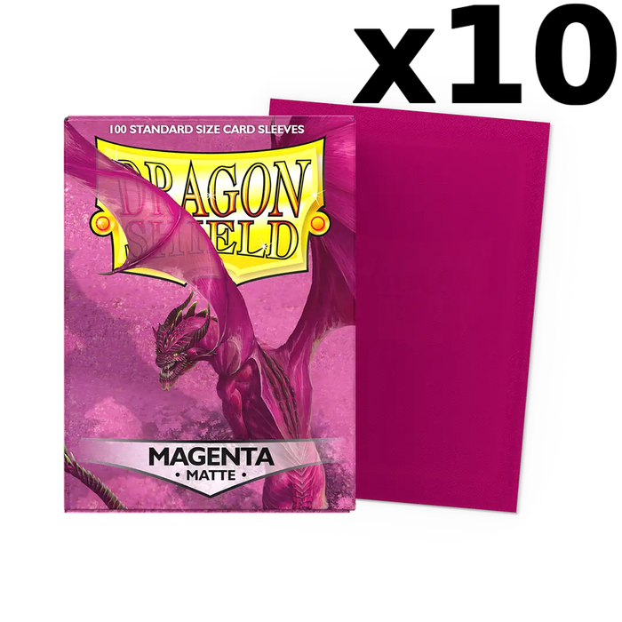 Magenta - Matte Dragon Shield - Display of 10