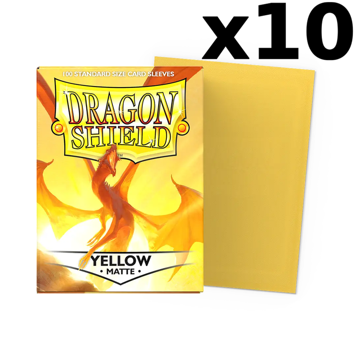 Yellow - Matte Dragon Shield - Display of 10