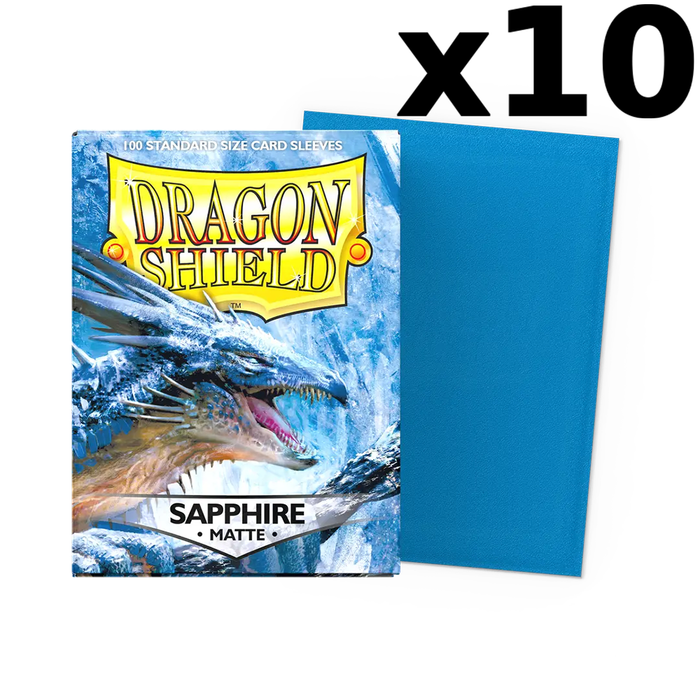 Sapphire - Matte Dragon Shield - Display of 10