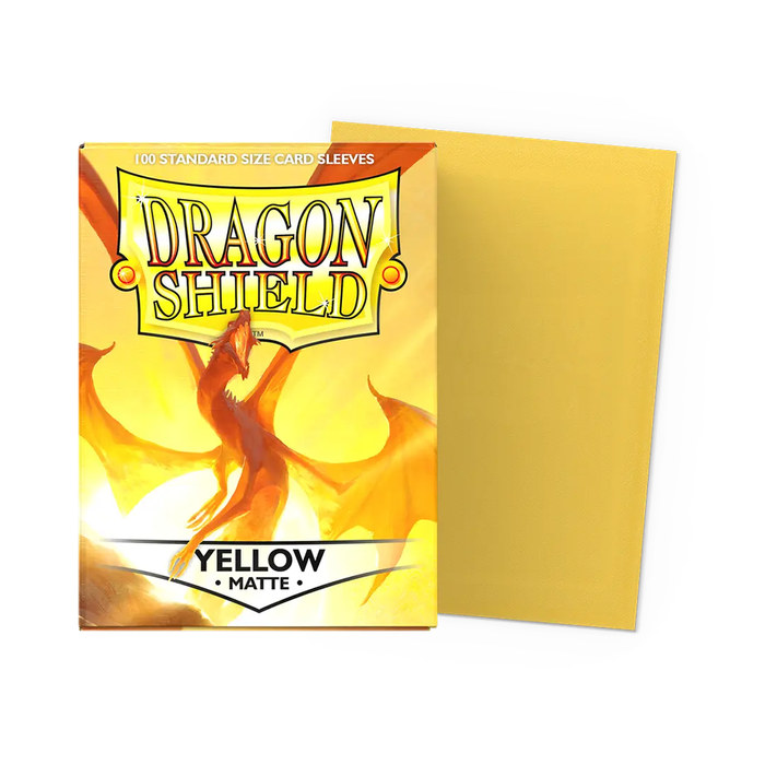 Yellow - Matte Dragon Shield 100 Count Sleeves