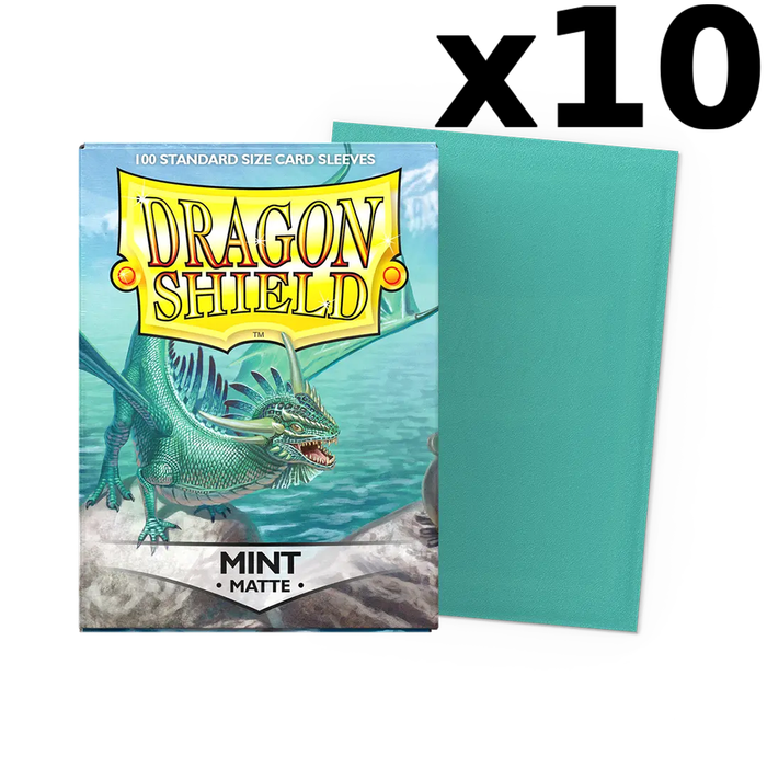 Mint - Matte Dragon Shield - Display of 10