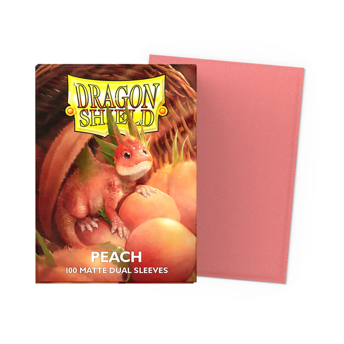 Peach - Matte Dual Dragon Shield 100 Count Sleeves