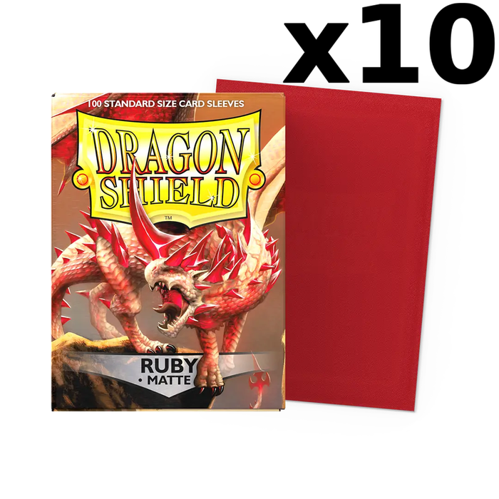 Ruby - Matte Dragon Shield - Display of 10