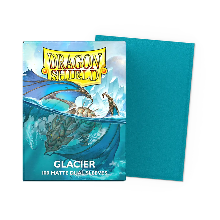 Glacier - Matte Dual Dragon Shield 100 Count Sleeves