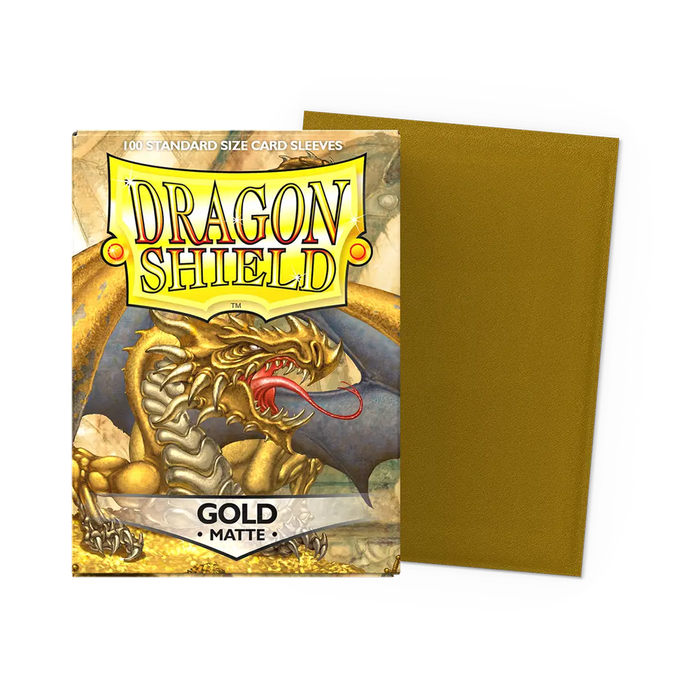 Gold - Matte Dragon Shield 100 Count Sleeves
