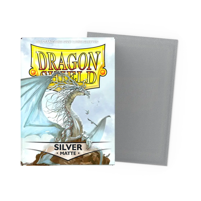 Silver - Matte Dragon Shield 100 Count Sleeves