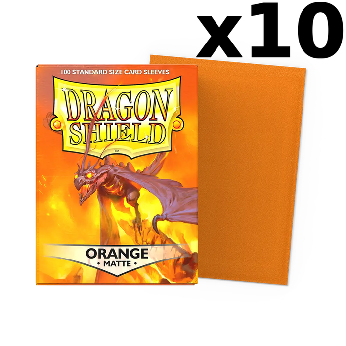 Orange - Matte Dragon Shield - Display of 10