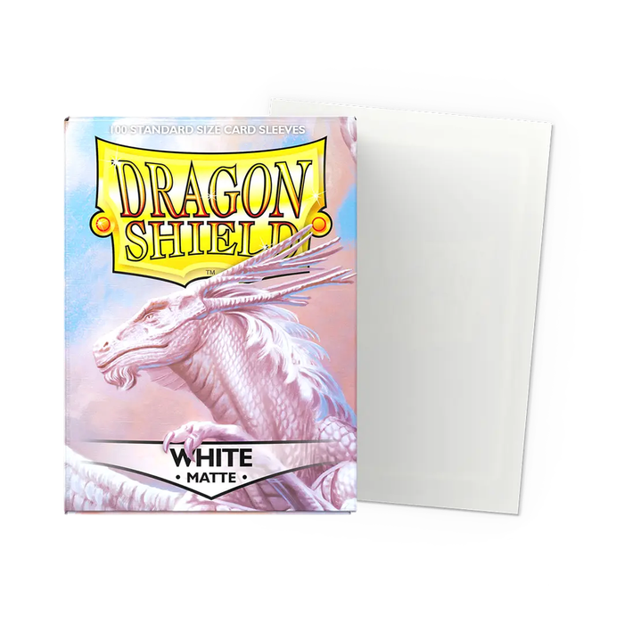 White - Matte Dragon Shield 100 Count Sleeves