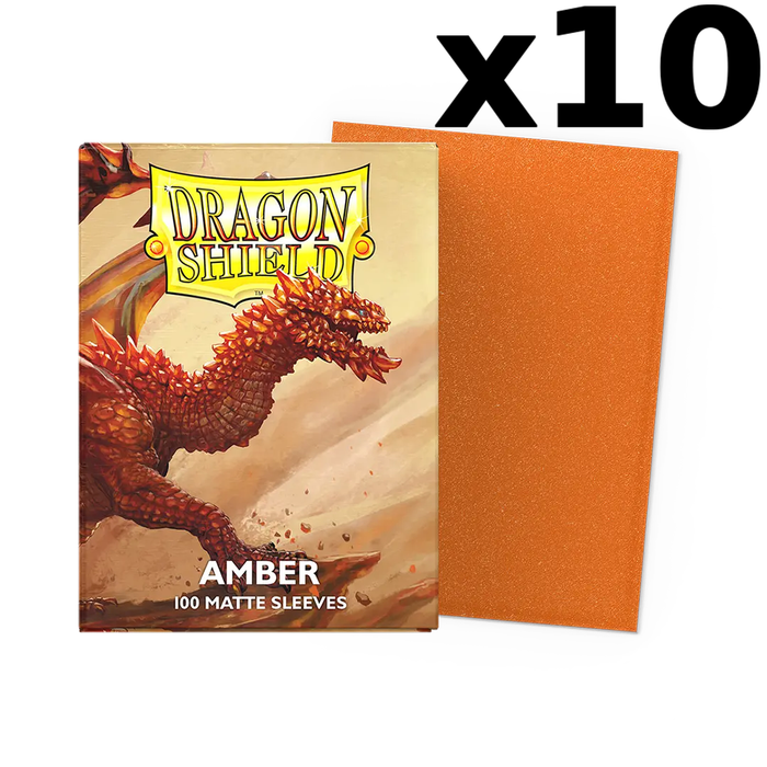 Amber - Matte Dragon Shield - Display of 10