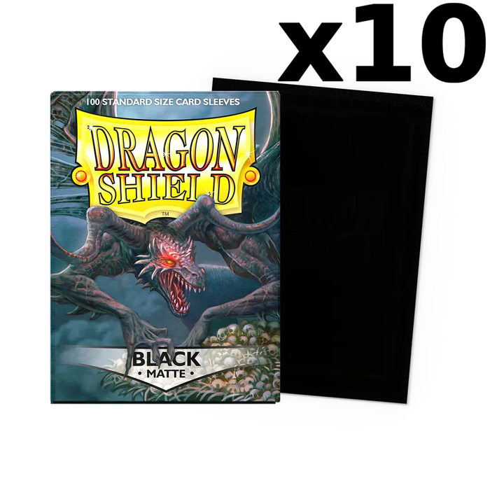 Black - Matte Dragon Shield - Display of 10