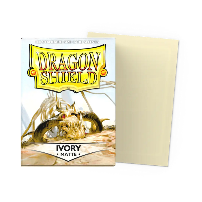 Ivory - Matte Dragon Shield 100 Count Sleeves