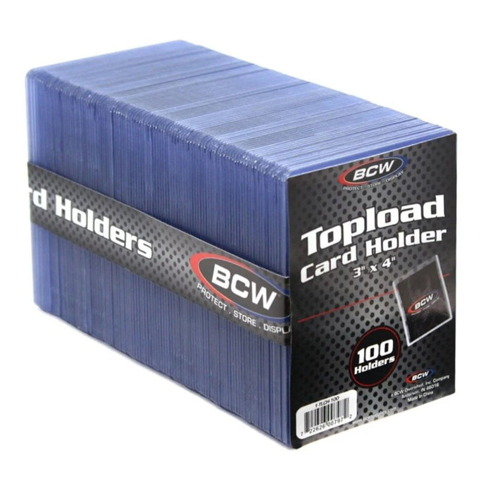 BCW 100ct Standard Toploader 3x4"