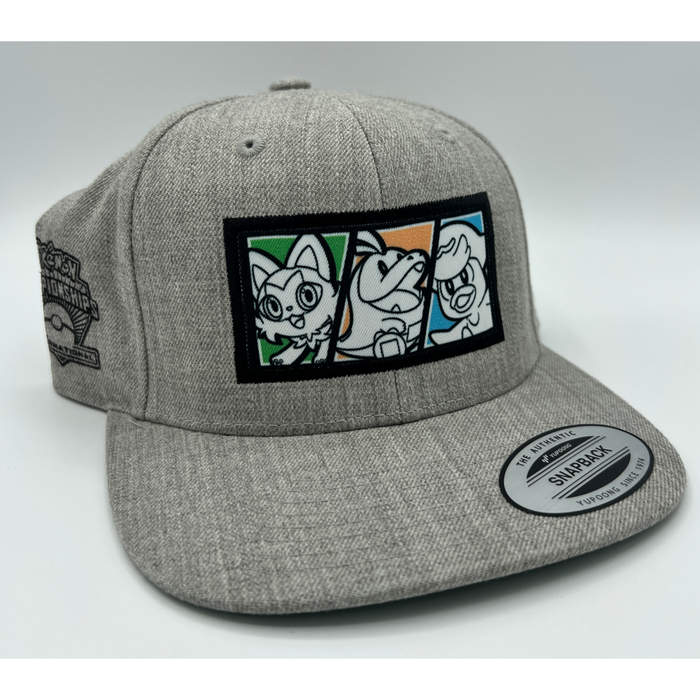 Gray Snapback Hat (Sprigatito, Fuecoco & Quaxly) NAIC 2023 Exclusive