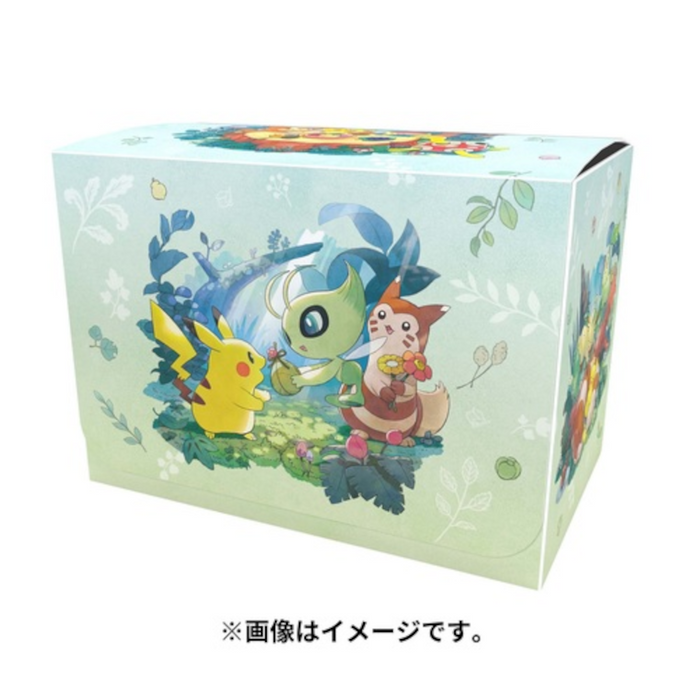 Pikachu, Celebi & Furret "Gift of the Forest" Flip Deck Box