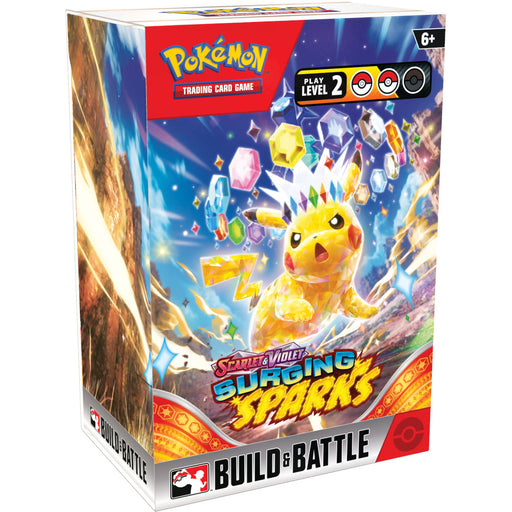 pokemon cards surging sparks value Surging Sparks Build & Battle Box — Derium & Wifey