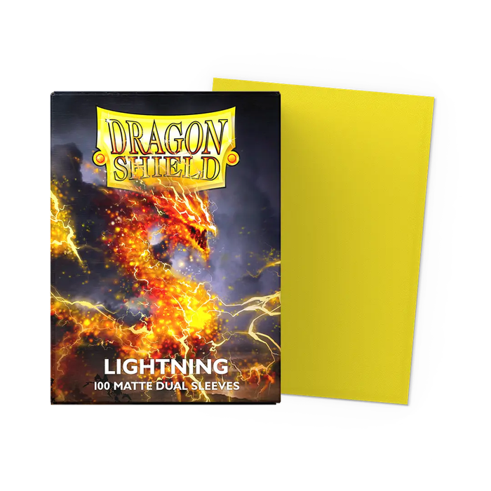 Lightning - Matte Dual Dragon Shield 100 Count Sleeves