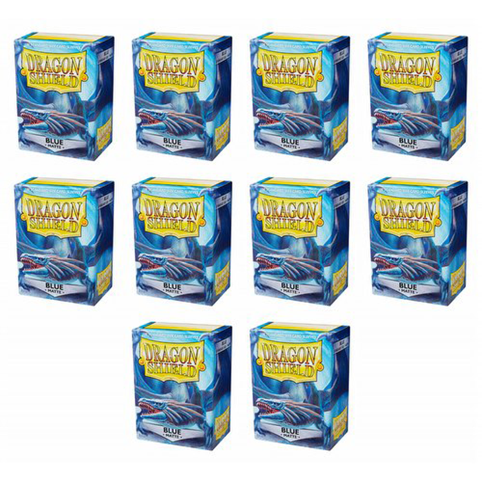 Blue - Matte Dragon Shield - Display of 10